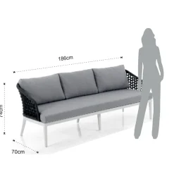 Viadurini in the Garden Garten Lounge Set-Wohnzimmer im Innen- und Außenbereich mit 2 Sesseln, 1 Sofa und 1 Couchtisch – Sortir