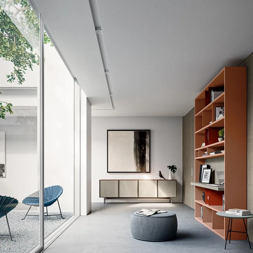 Viadurini Living Sideboards-Wohnzimmer- oder Eingangs-Sideboard aus ökologischem Holz und Metall 4 Türen Luxus - Aaron