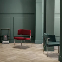 Viadurini Living Moderne Sessel-Wohnzimmer Sessel aus Samt mit Metallstruktur Made in Italy - Alaska