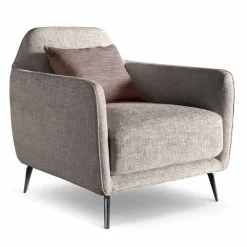 Viadurini Living Moderne Sessel-Wohnzimmer Sessel aus Stoff mit Metallfüßen Made in Italy - Cherry