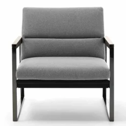 Viadurini Living Moderne Sessel-Wohnzimmer Sessel aus Stoff, Leder und Edelmetall Made in Italy - Milla