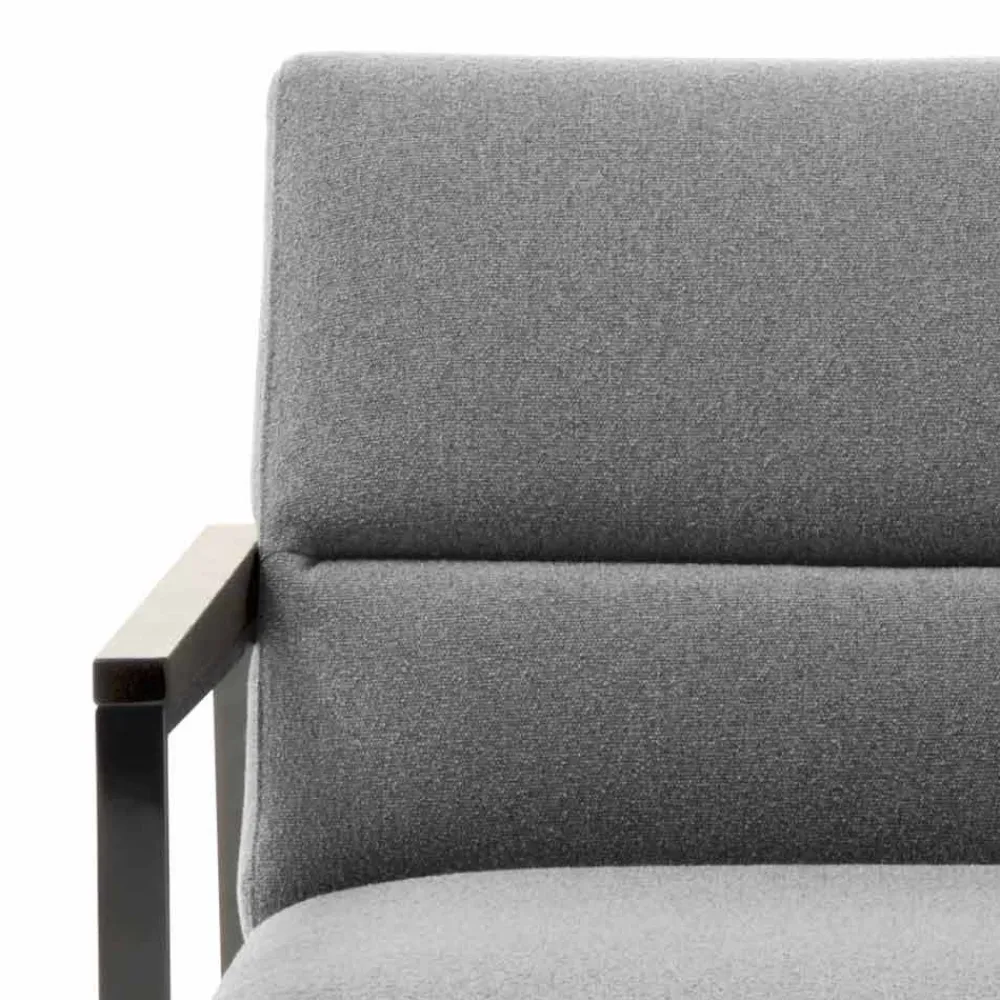 Viadurini Living Moderne Sessel-Wohnzimmer Sessel aus Stoff, Leder und Edelmetall Made in Italy - Milla