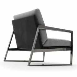 Viadurini Living Moderne Sessel-Wohnzimmer Sessel aus Stoff, Leder und Edelmetall Made in Italy - Milla