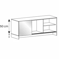 Viadurini Living Sideboards-Wohnzimmer Sideboard in Smokey Glass mit Bronze Spiegeltür Made in Italy - Scocca