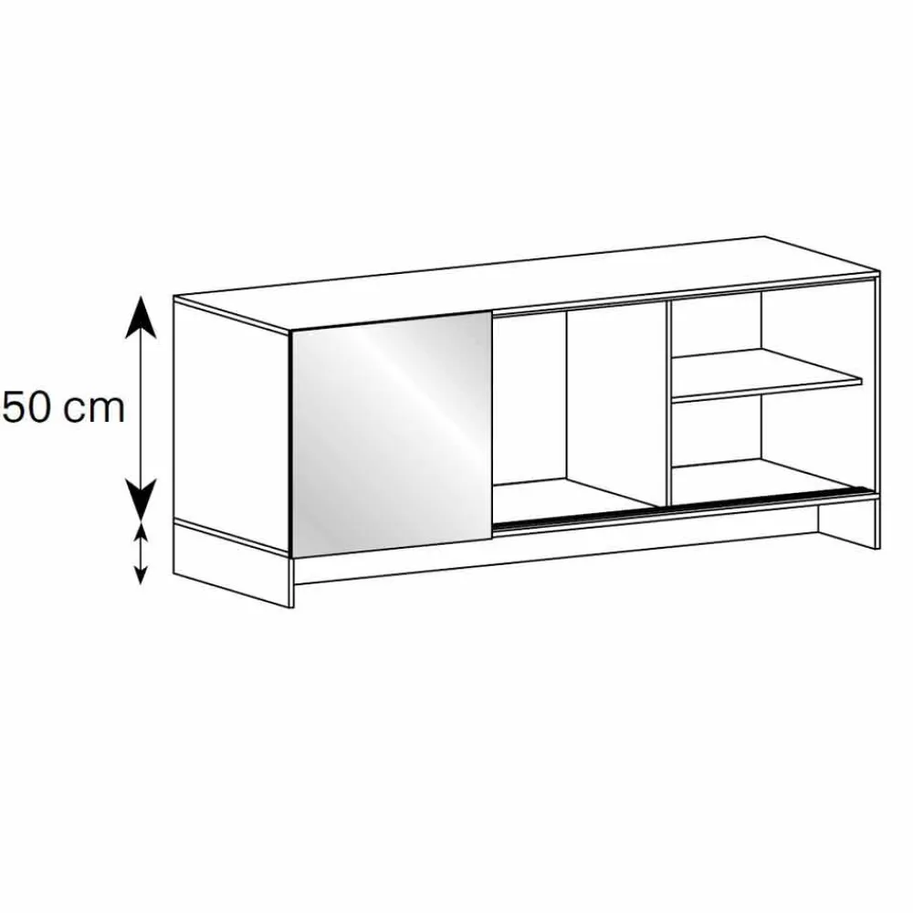Viadurini Living Sideboards-Wohnzimmer Sideboard in Smokey Glass mit Bronze Spiegeltür Made in Italy - Scocca