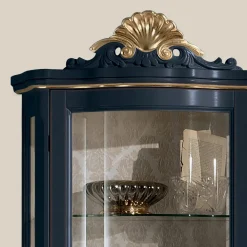 Viadurini Classic Vitrinen-Wohnzimmer Vitrine aus Holz mit 1 Luxustür Made in Italy - Leonor