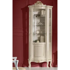 Viadurini Classic Vitrinen-Wohnzimmer Vitrine aus Holz mit 1 Luxustür Made in Italy - Leonor