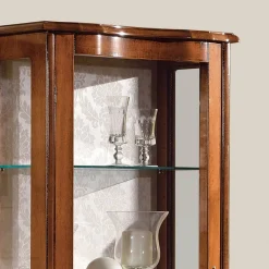 Viadurini Classic Vitrinen-Wohnzimmer Vitrine aus Nussbaum oder weißem Holz mit 1 Tür Made in Italy - Versailles