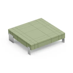 Viadurini Living Moderne Couchtische-Wohnzimmer-Couchtisch aus Polyethylen in verschiedenen Farben - Orbis