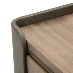 Viadurini Living Moderne Couchtische-Wohnzimmer-Couchtisch aus Tannenholz und Grauguss mit 2 Schubladen - Cooper