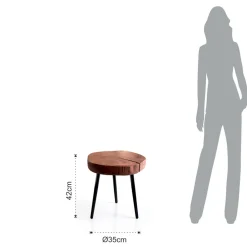 Viadurini Living Moderne Couchtische-Wohnzimmer-Couchtisch mit Metallbeinen und Massivholzplatte - Sardinien