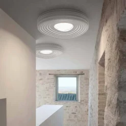 Viadurini Lighting Design Deckenleuchten-Wohnzimmer-Deckenleuchte des modernen Designs in Mattweißputz - Süßholz