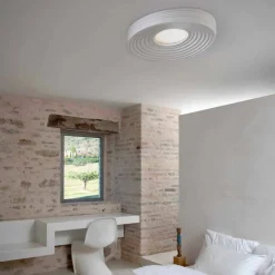 Viadurini Lighting Design Deckenleuchten-Wohnzimmer-Deckenleuchte des modernen Designs in Mattweißputz - Süßholz