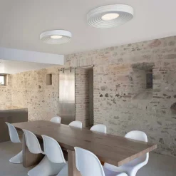 Viadurini Lighting Design Deckenleuchten-Wohnzimmer-Deckenleuchte des modernen Designs in Mattweißputz - Süßholz