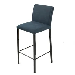 Viadurini Living Küchenhocker-Wohnzimmerhocker aus Kunstleder und Struktur aus Nikel Made in Italy - Cleto