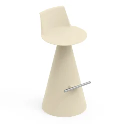 Viadurini Living Küchenhocker-Wohnzimmerhocker aus Polyethylen mit Fußstütze - Ellipse