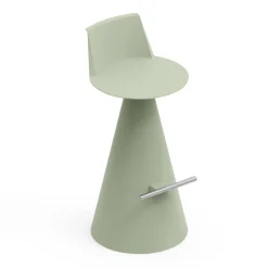 Viadurini Living Küchenhocker-Wohnzimmerhocker aus Polyethylen mit Fußstütze - Ellipse