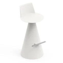 Viadurini Living Küchenhocker-Wohnzimmerhocker aus Polyethylen mit Fußstütze - Ellipse