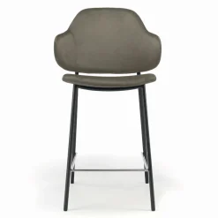 Viadurini Living Küchenhocker-Wohnzimmerhocker aus Stahl und Samt, hergestellt in Italien – Rimini