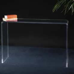 Viadurini Living Konsolentisch Flur-Wohnzimmerkonsole aus minimalistischem transparentem Acrylglas - Amedea