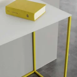 Viadurini Living Konsolentisch Flur-Wohnzimmerkonsole aus weißem Kristall mit Metallbasis Made in Italy - Iridio