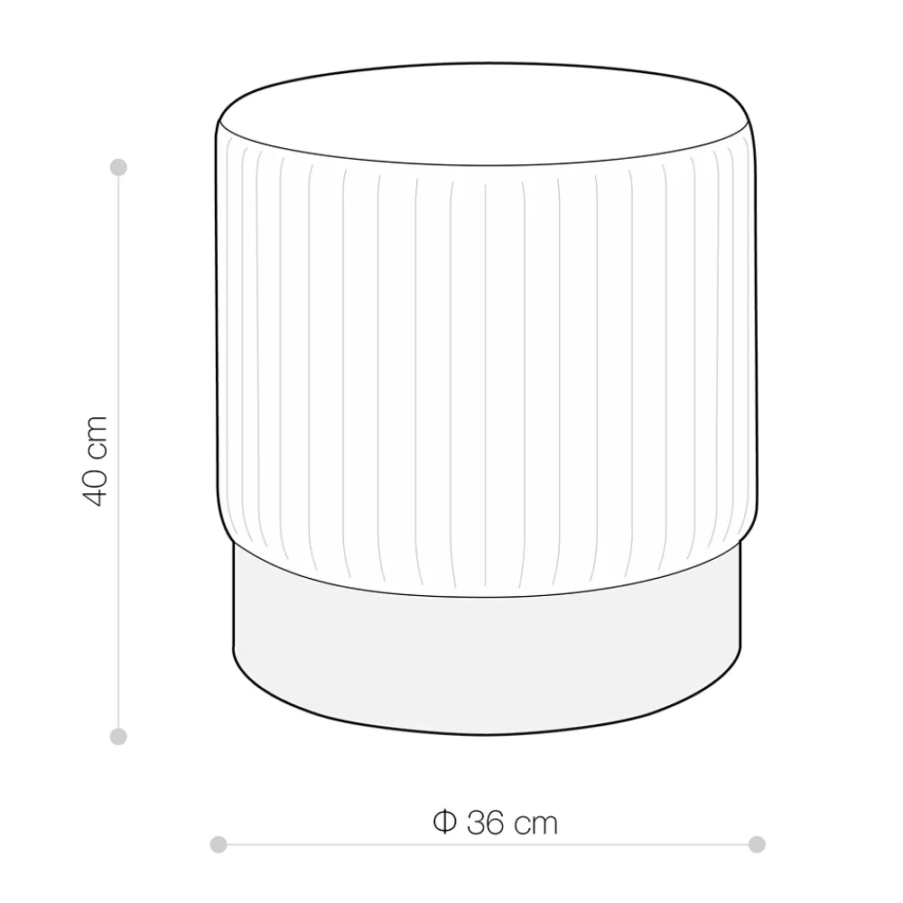 Viadurini Living Sitzsäcke|Sitzsäcke-Wohnzimmer-Pouf aus farbigem Cord mit Metallgestell – Travel