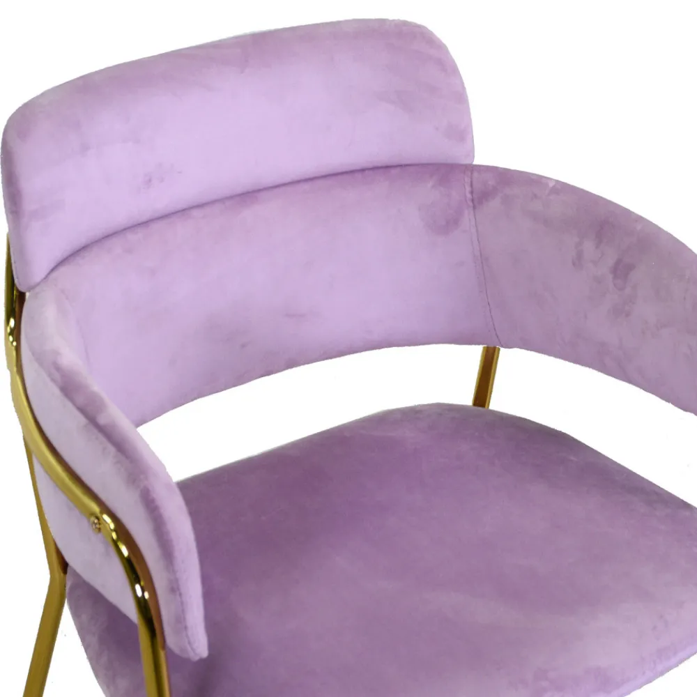 Viadurini Living Moderne Sessel-Wohnzimmersessel aus goldenem Metall und Samt - Flagge