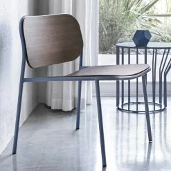 Viadurini Living Moderne Sessel-Wohnzimmersessel aus Holz und Metall Made in Italy 2 Stück - Saffia