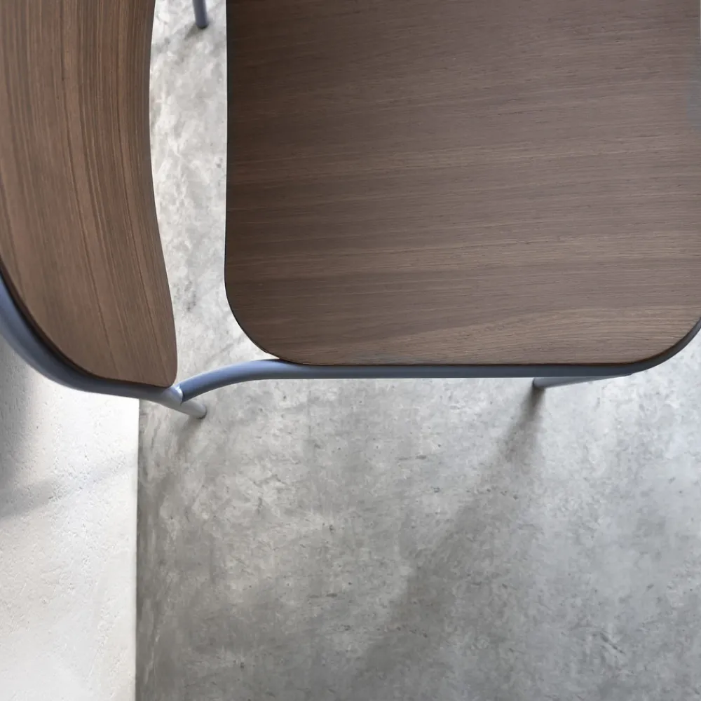 Viadurini Living Moderne Sessel-Wohnzimmersessel aus Holz und Metall Made in Italy 2 Stück - Saffia