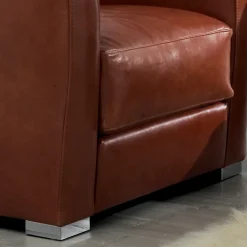 Viadurini Living Moderne Sessel-Wohnzimmersessel aus Holz, Leder und Metall Made in Italy - Burlesco