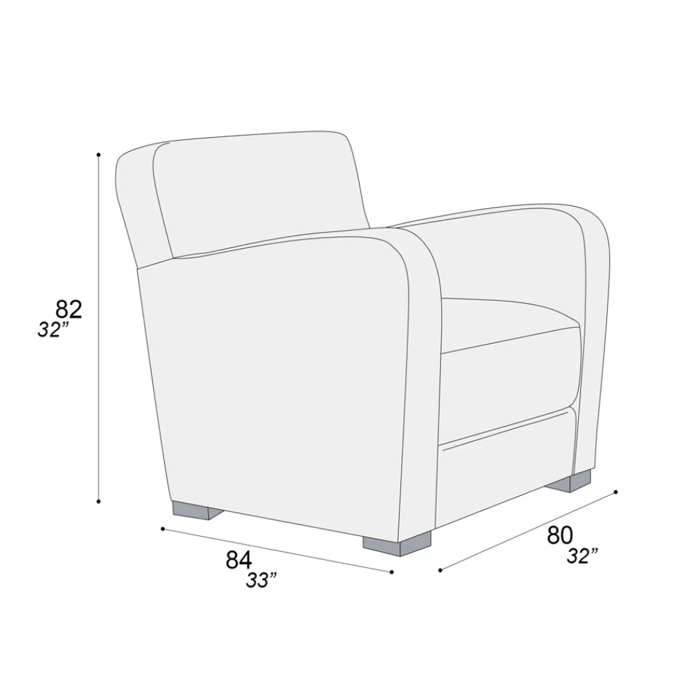 Viadurini Living Moderne Sessel-Wohnzimmersessel aus Holz, Leder und Metall Made in Italy - Burlesco