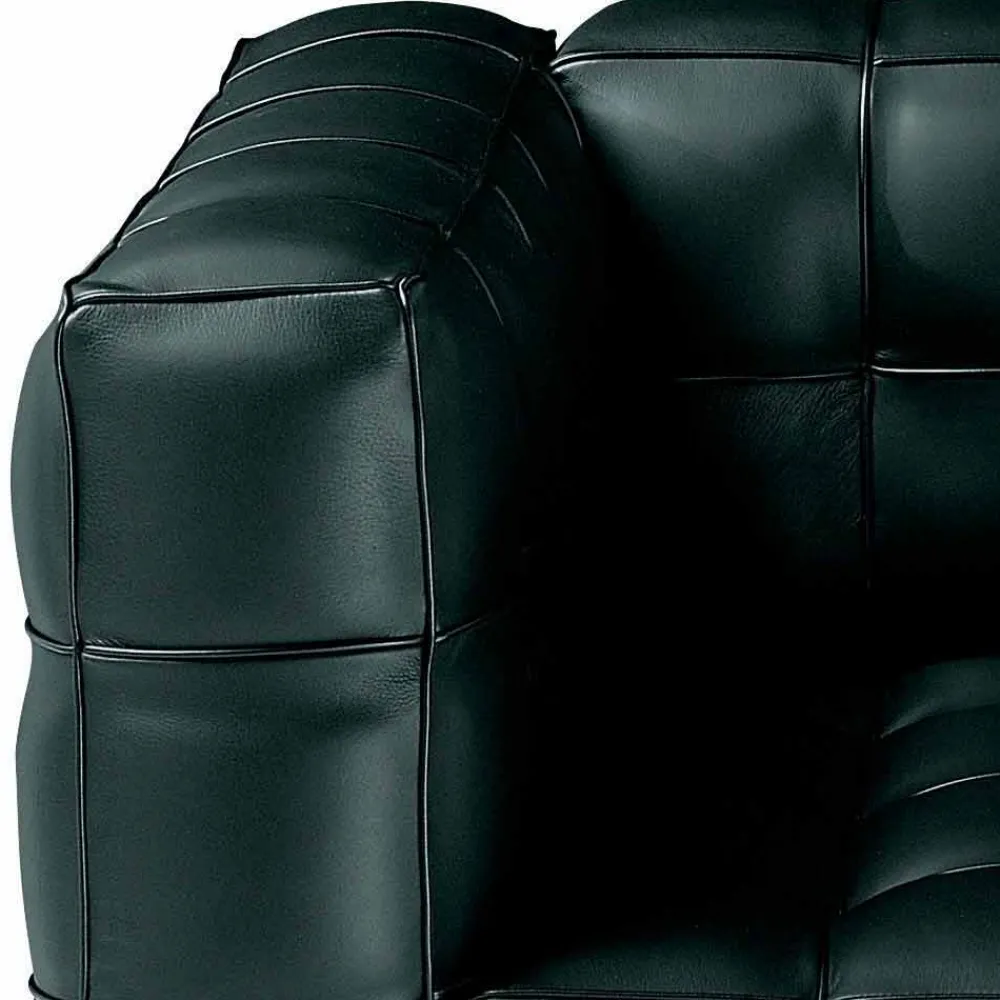 Viadurini Living Moderne Sessel-Wohnzimmersessel aus Leder in Steppoptik Made in Italy - Vesuv