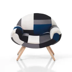 Viadurini Living Moderne Sessel-Wohnzimmersessel aus Patchwork-Stoff – Bromo