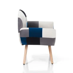 Viadurini Living Moderne Sessel-Wohnzimmersessel aus Patchwork-Stoff – Bromo