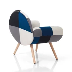 Viadurini Living Moderne Sessel-Wohnzimmersessel aus Patchwork-Stoff – Bromo