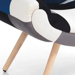 Viadurini Living Moderne Sessel-Wohnzimmersessel aus Patchwork-Stoff – Bromo