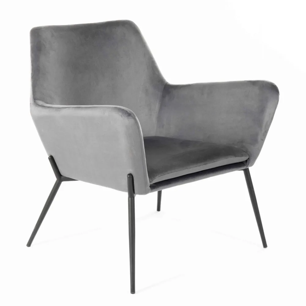 Viadurini Living Moderne Sessel-Wohnzimmersessel aus Samt in verschiedenen Farben und Metallgestell – Italien