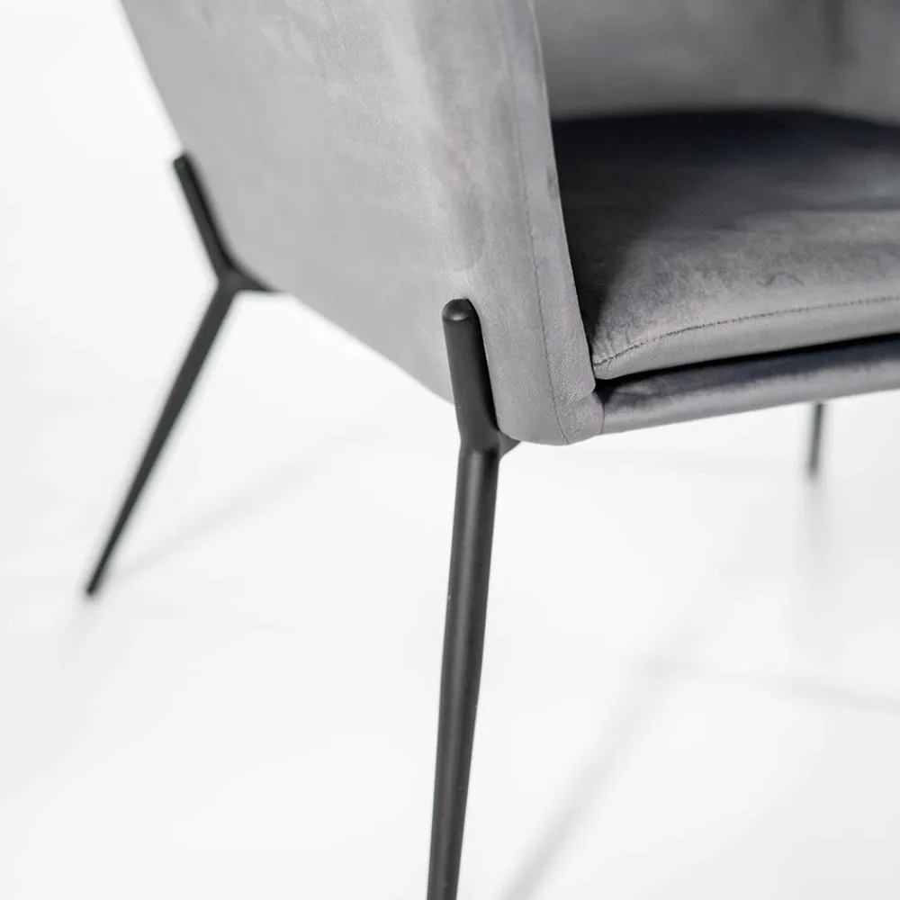 Viadurini Living Moderne Sessel-Wohnzimmersessel aus Samt in verschiedenen Farben und Metallgestell – Italien