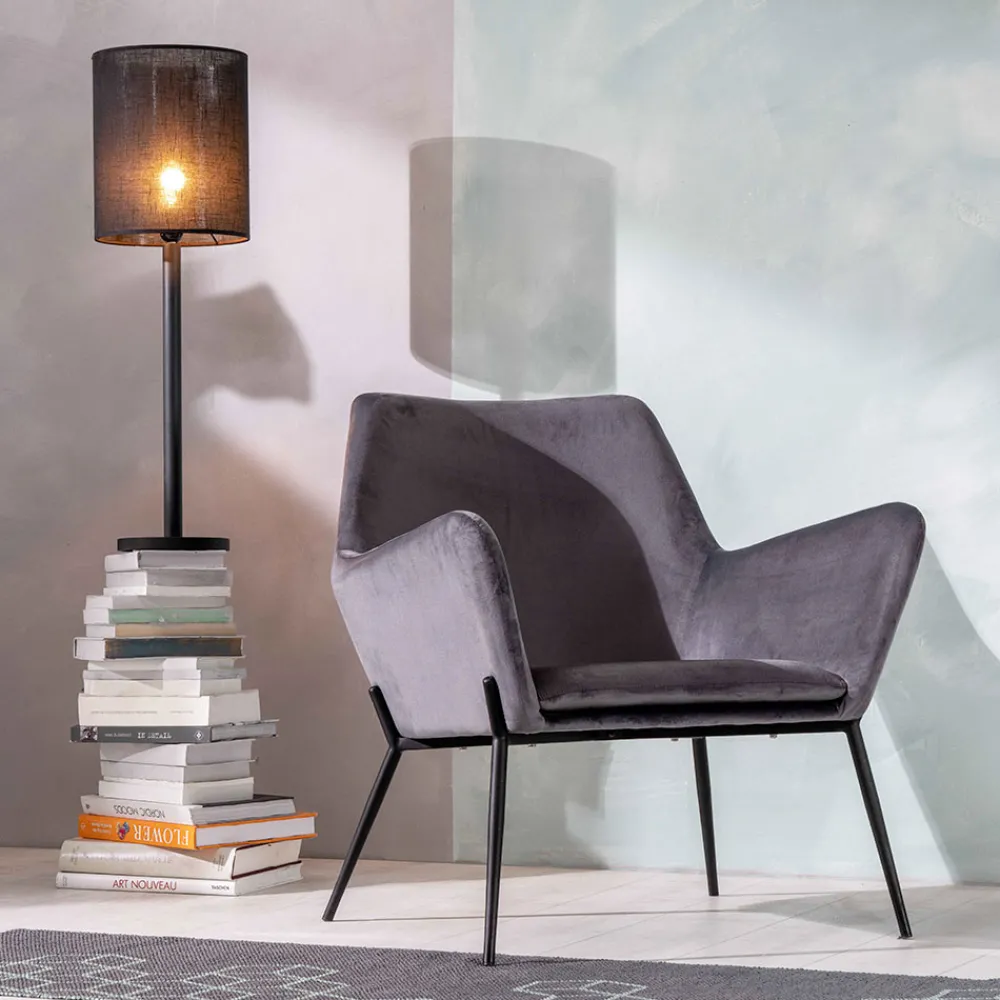 Viadurini Living Moderne Sessel-Wohnzimmersessel aus Samt in verschiedenen Farben und Metallgestell – Italien
