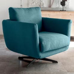 Viadurini Living Moderne Sessel-Wohnzimmersessel mit Dreh- oder Festfuß Made in Italy - Ironic