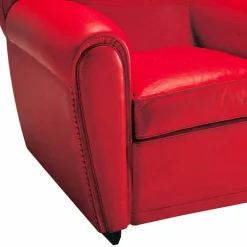 Viadurini Living Klassische Sessel-Wohnzimmersessel mit Lederbezug und Holzfüßen Made in Italy - Pegolo