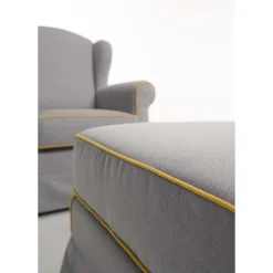 Viadurini Living Moderne Sessel-Wohnzimmersessel mit Puff aus Eschenholz Made in Italy - Ottavia