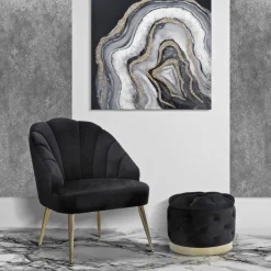 Viadurini Living Moderne Sessel-Wohnzimmersessel mit Stoffbezug und Metallbeinen - Shell