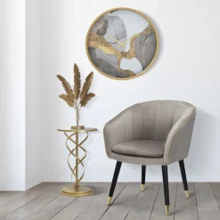 Viadurini Living Moderne Sessel-Wohnzimmersessel mit Stoffbezug und modernen Holzbeinen - Ezia