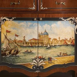 Viadurini Classic Anrichte-Wohnzimmer-Sideboard aus Holz mit venezianischer Dekoration Made in Italy - Ottaviano