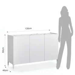 Viadurini Living Sideboards-Wohnzimmer-Sideboard aus Holz mit 3 Flügeltüren – Tantalo