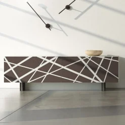 Viadurini Living Sideboards-Wohnzimmer-Sideboard aus matt lackiertem MDF mit verzierten Türen Made in Italy - Velia