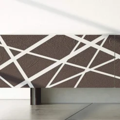 Viadurini Living Sideboards-Wohnzimmer-Sideboard aus matt lackiertem MDF mit verzierten Türen Made in Italy - Velia