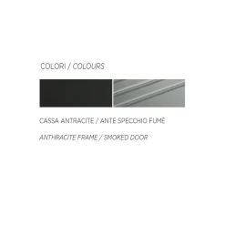 Viadurini Living Sideboards-Wohnzimmer-Sideboard aus Melaminholz und geräuchertem Spiegel Made in Italy - Nicoletta