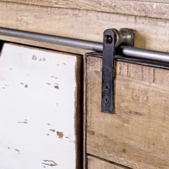 Viadurini Living Sideboards-Wohnzimmer-Sideboard aus Mangoholz und Stahl mit 2 Türen und 3 Schubladen - Sinfony